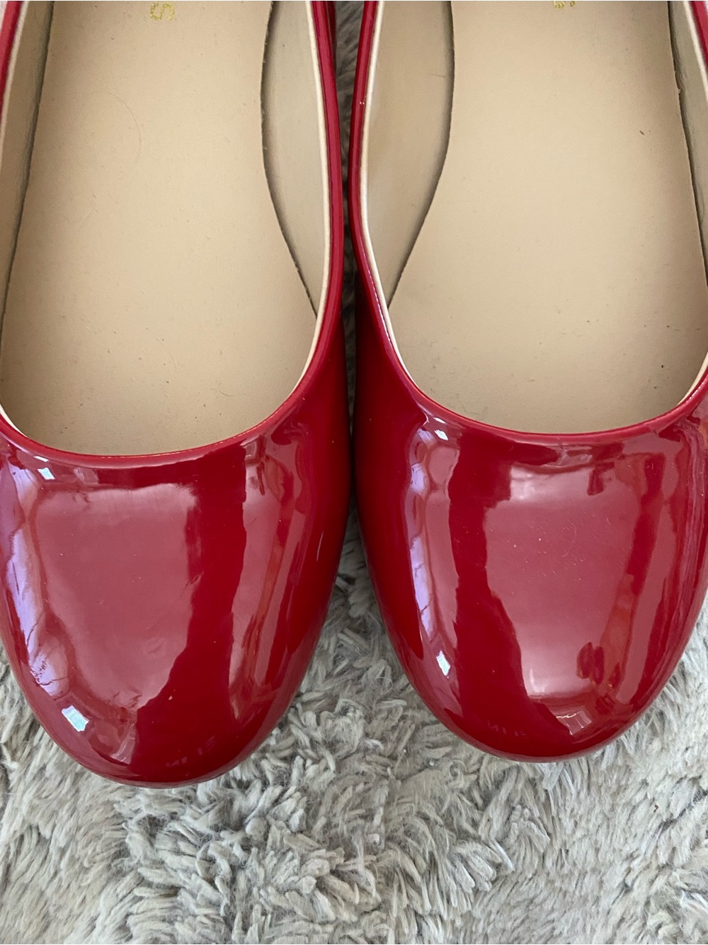 Dream Pairs Glossy Red Ankle Strap Ballet Flats - Picture 6 of 10